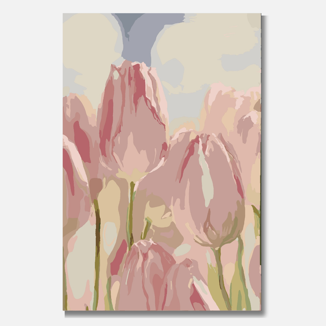 Blush Tulips - Malen nach Zahlen