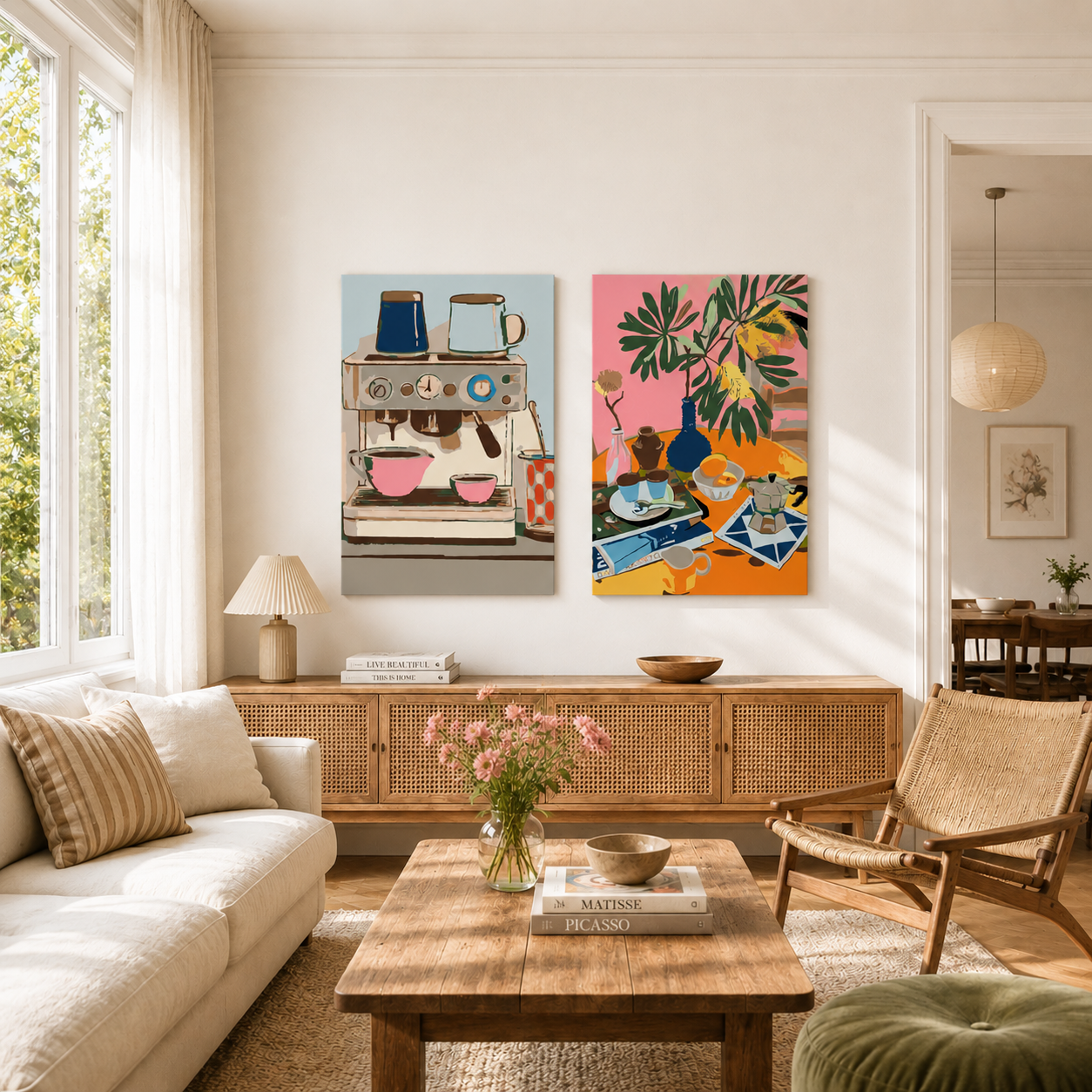 Kaffeepause & Carpe Diem 2-er Bundle - Malen mit Zahlen mit Keilrahmen