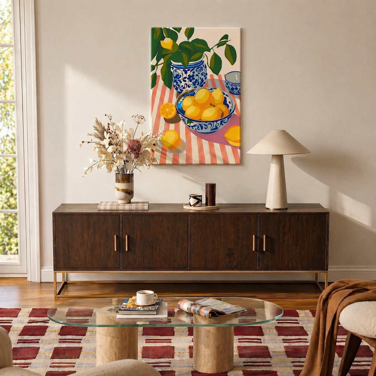 Striped Citrus Delight - Malen nach Zahlen