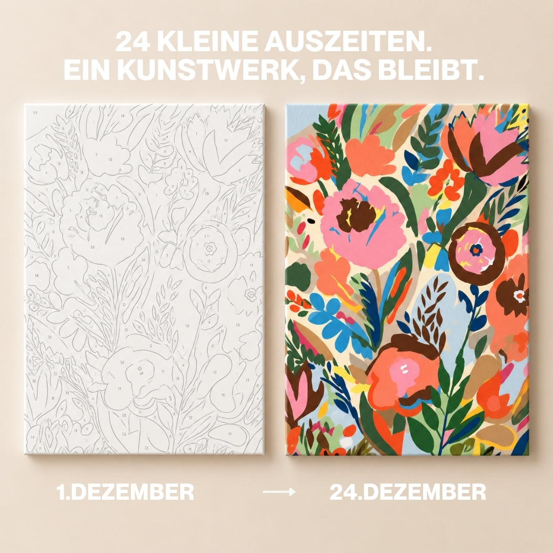 Botanical Winter - Malen nach Zahlen Adventskalender