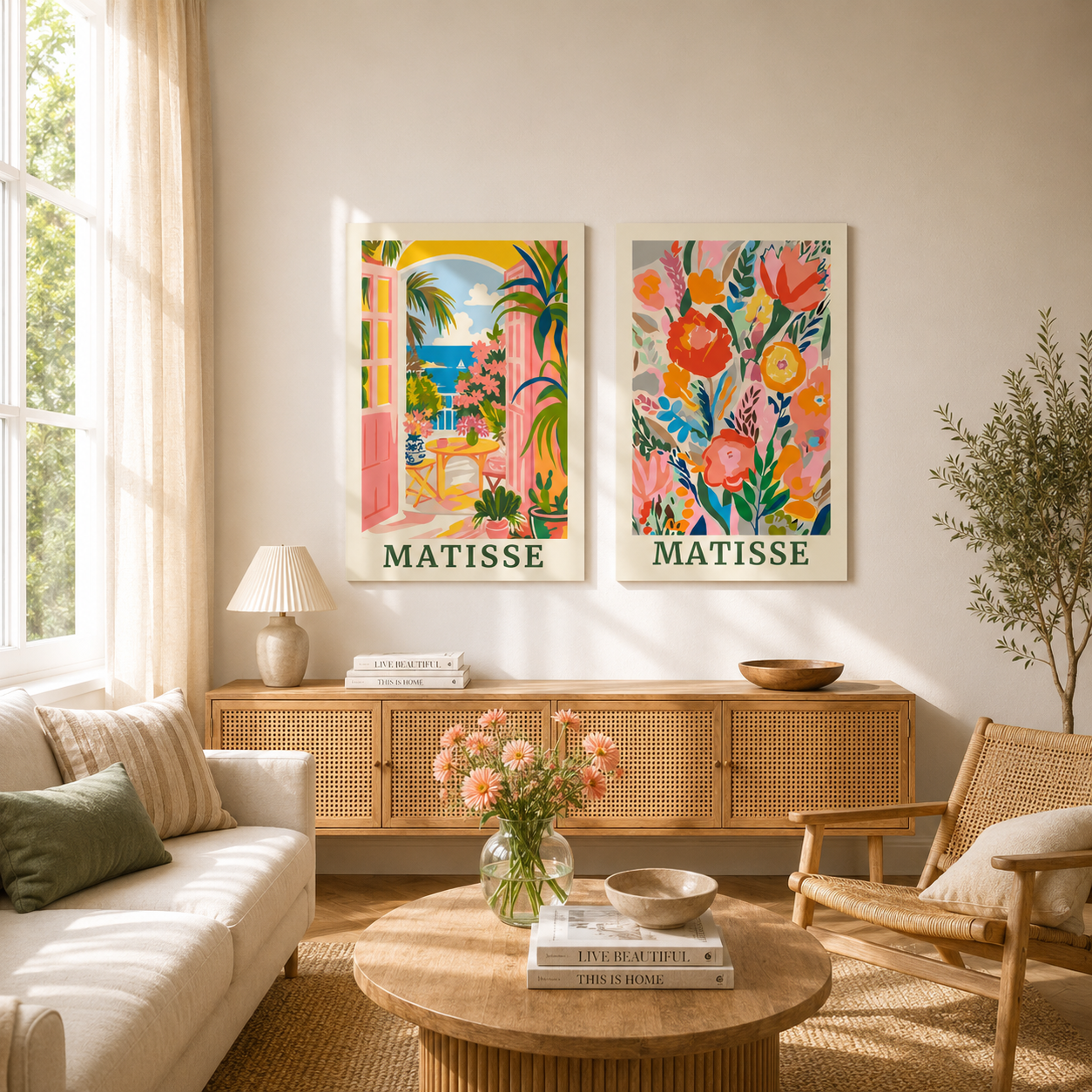 Matisse Balcony & Matisse 2-er Bundle - Malen nach Zahlen ohne Keilrahmen