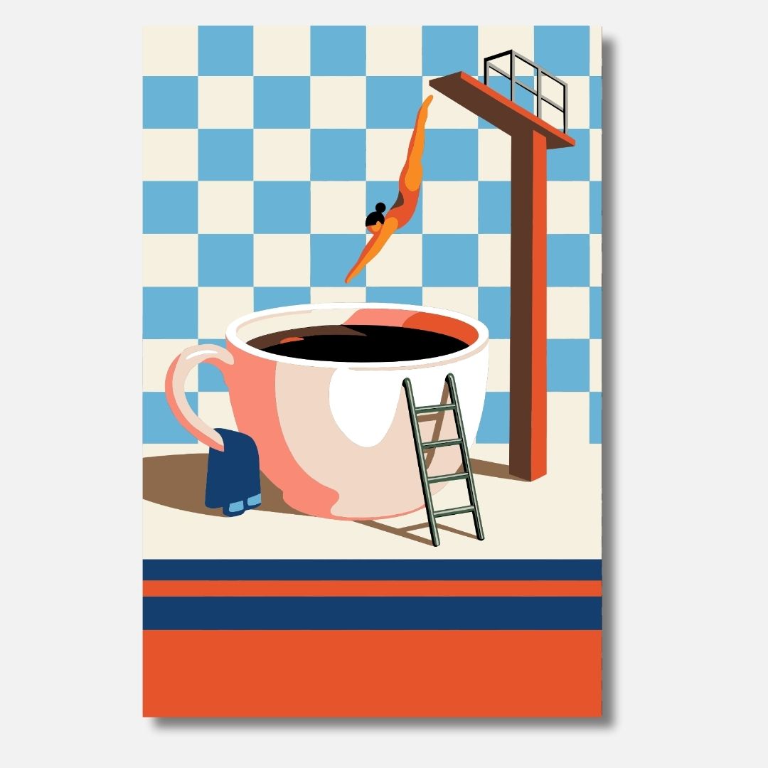 Kaffeesprung  - Malen nach Zahlen