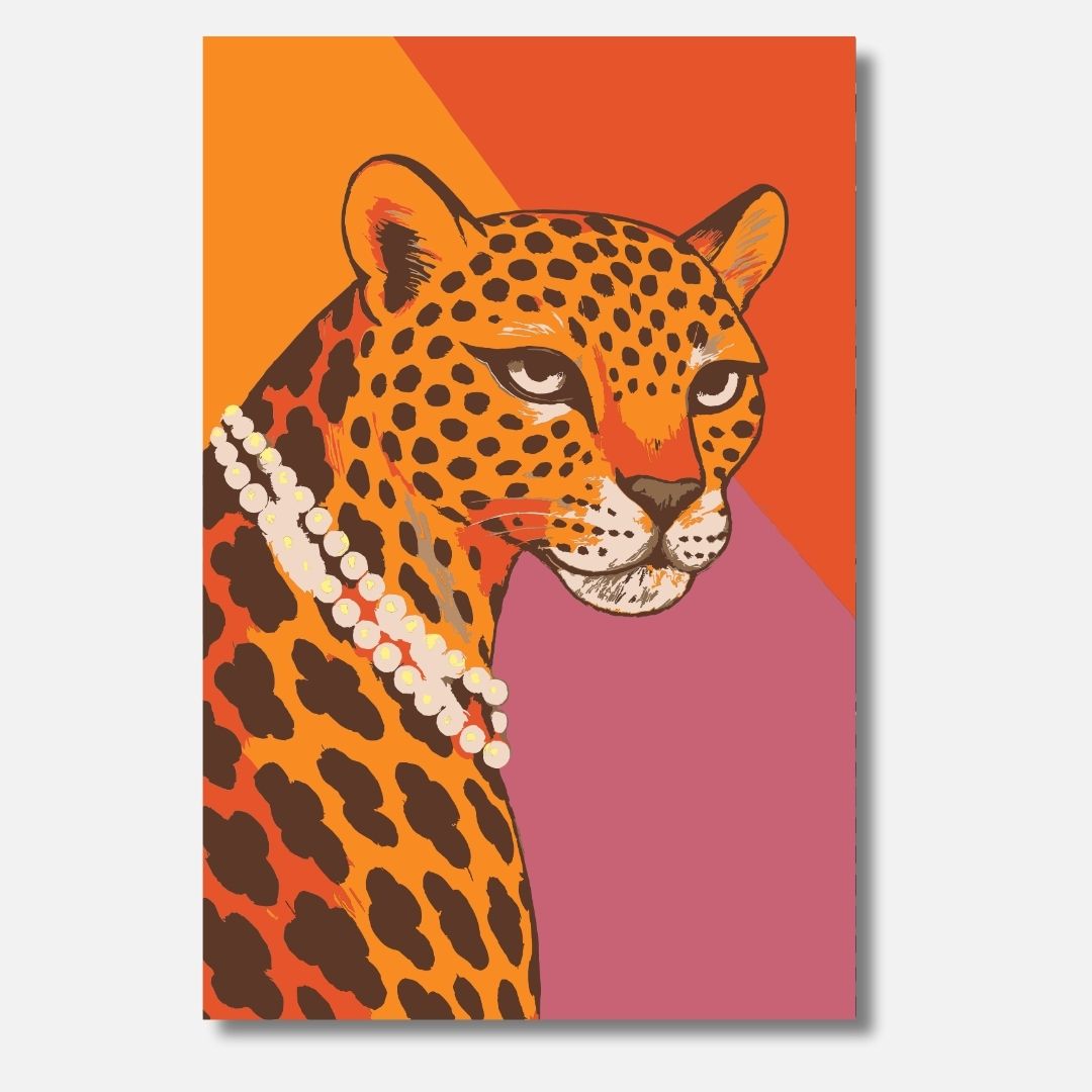 Leopard Lady  - Malen nach Zahlen