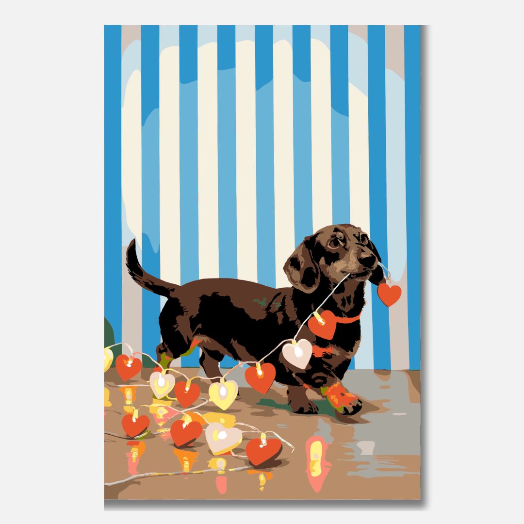 Herzensdackel - Malen nach Zahlen