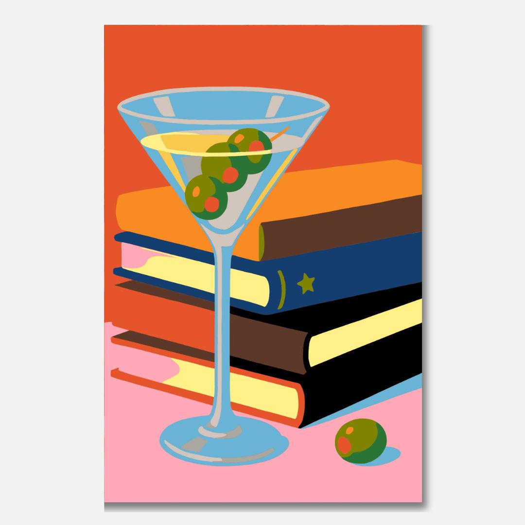 Books & Martini  - Malen nach Zahlen