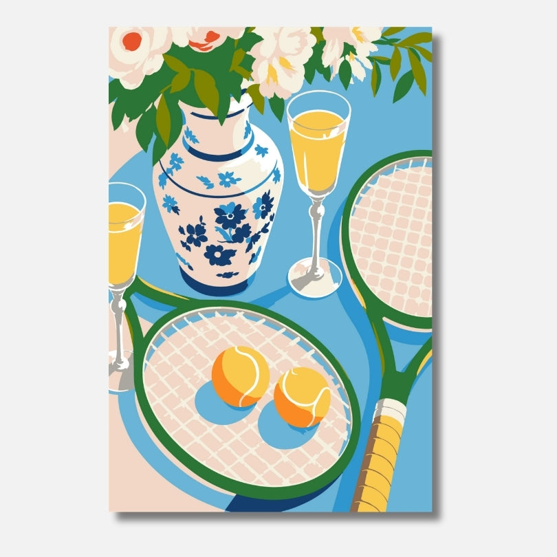 Tennis and Champagne - Malen nach Zahlen