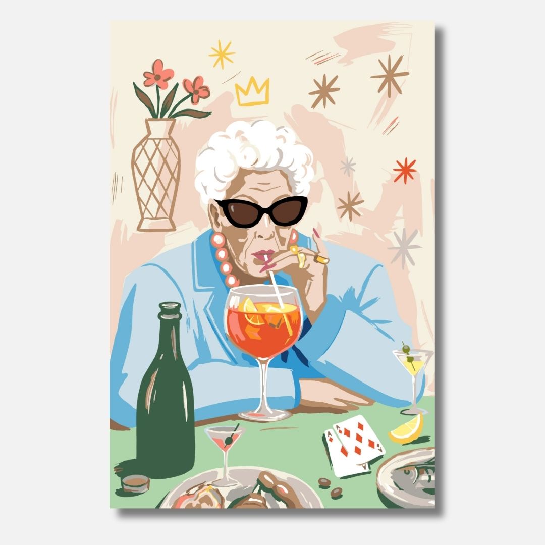 Grannys Cocktail Club - Malen nach Zahlen