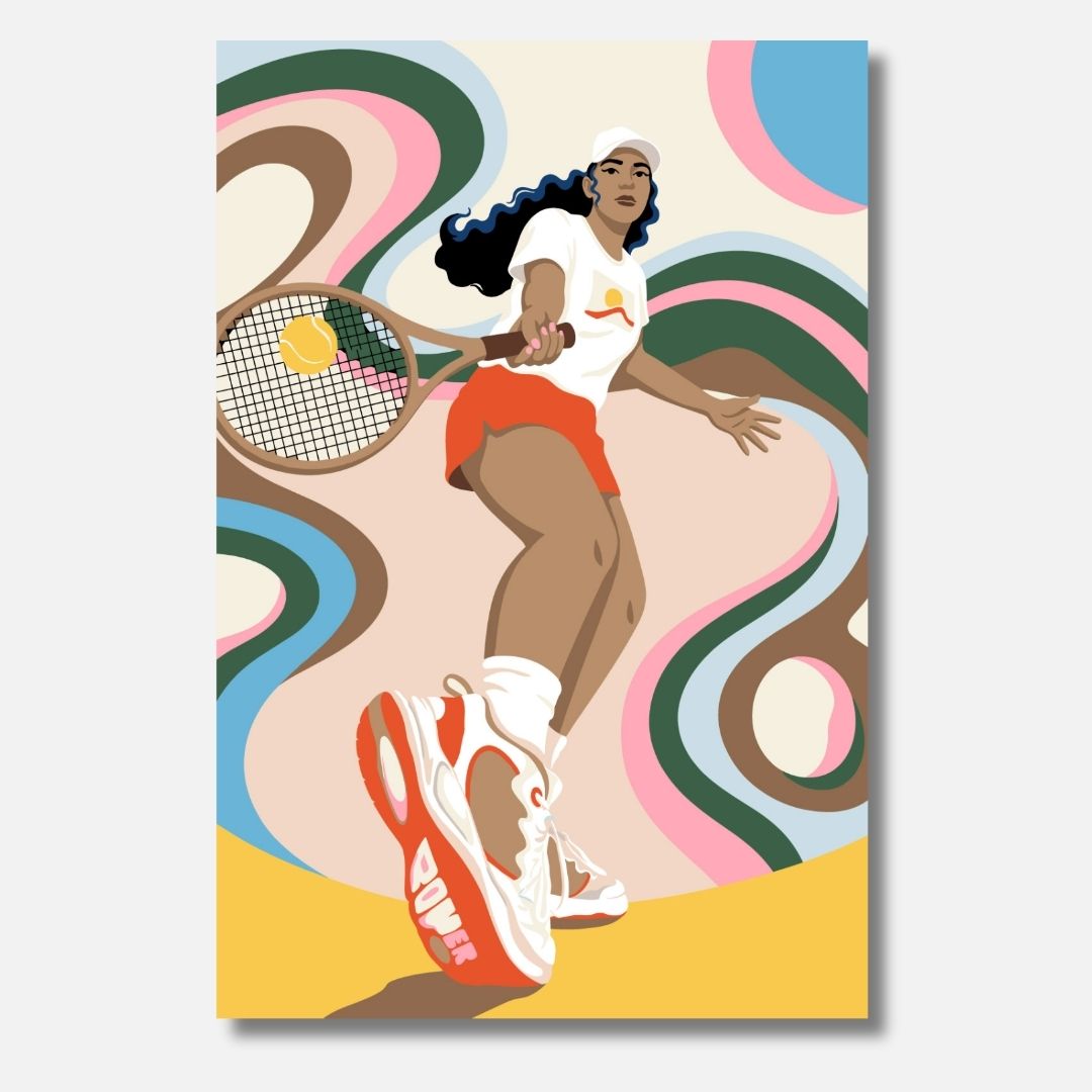 Tennis Swirl - Malen nach Zahlen