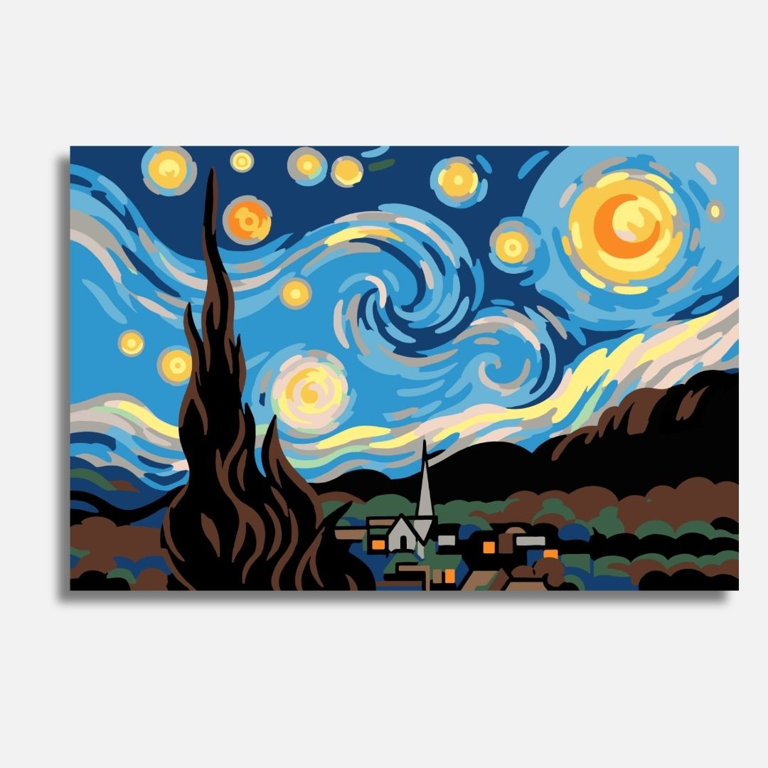 Night Swirl - Malen nach Zahlen