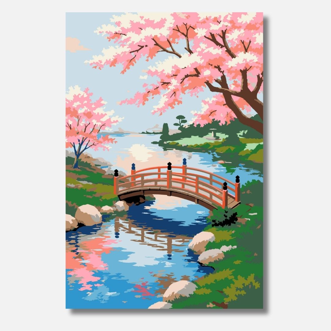 Kirschblüten - Malen nach Zahlen