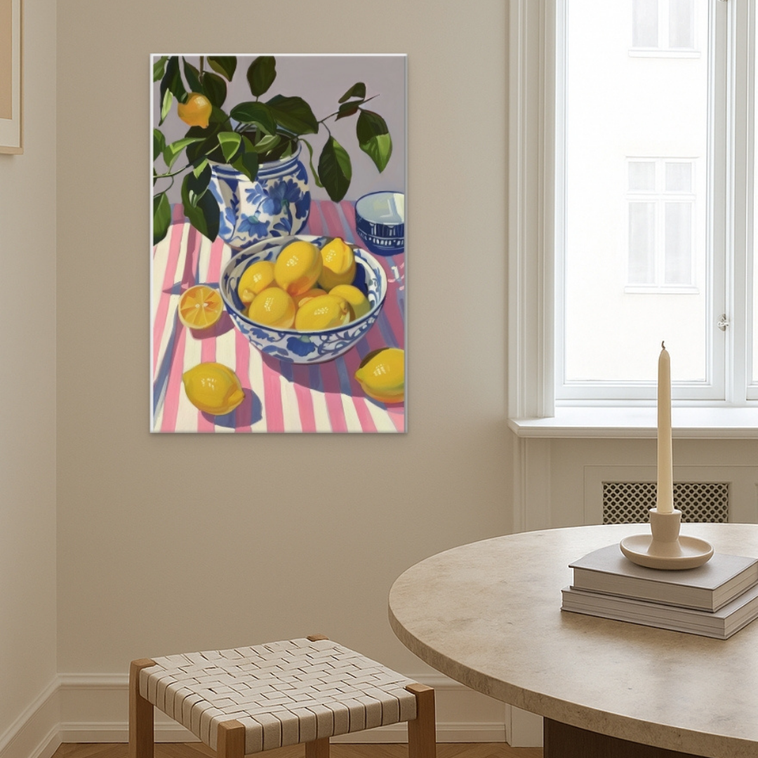 Striped Citrus Delight - Malen nach Zahlen
