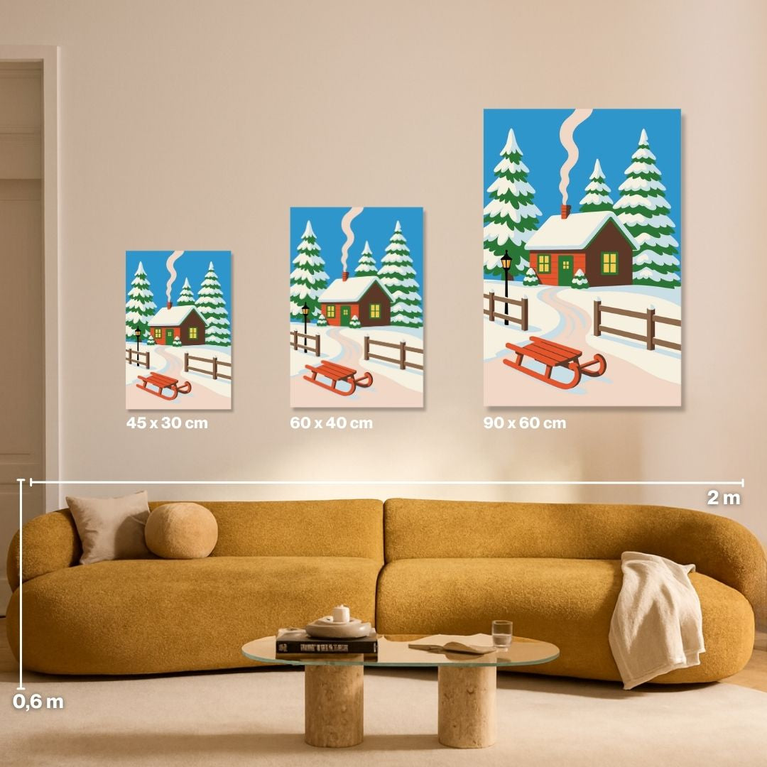 Winter Cottage  - Malen nach Zahlen