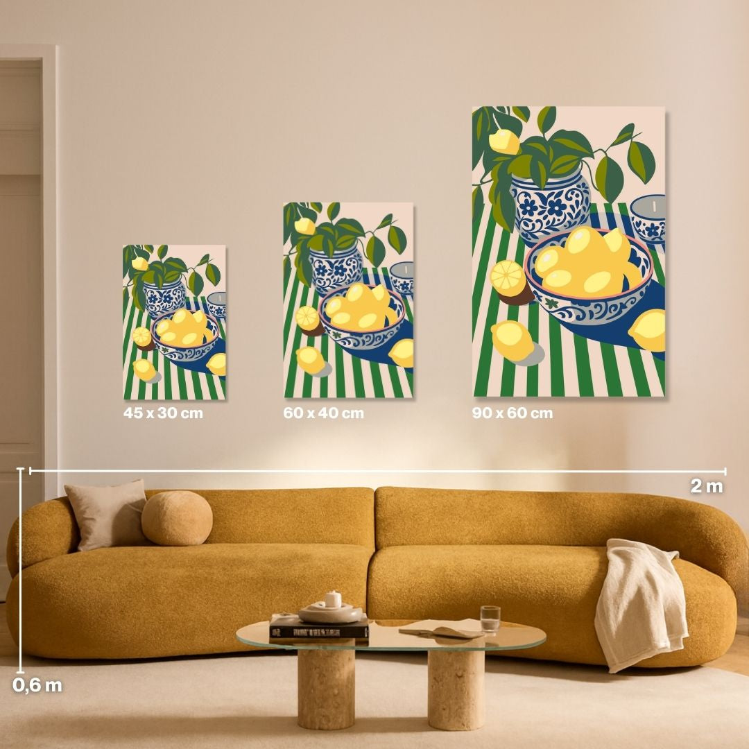 Striped Citrus Delight green - Malen nach Zahlen