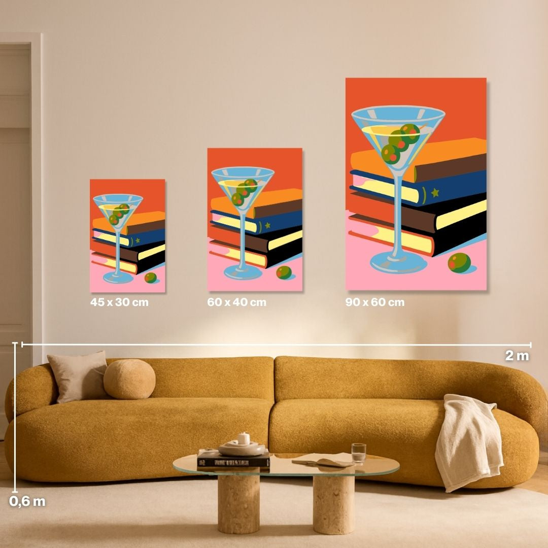 Books & Martini  - Malen nach Zahlen