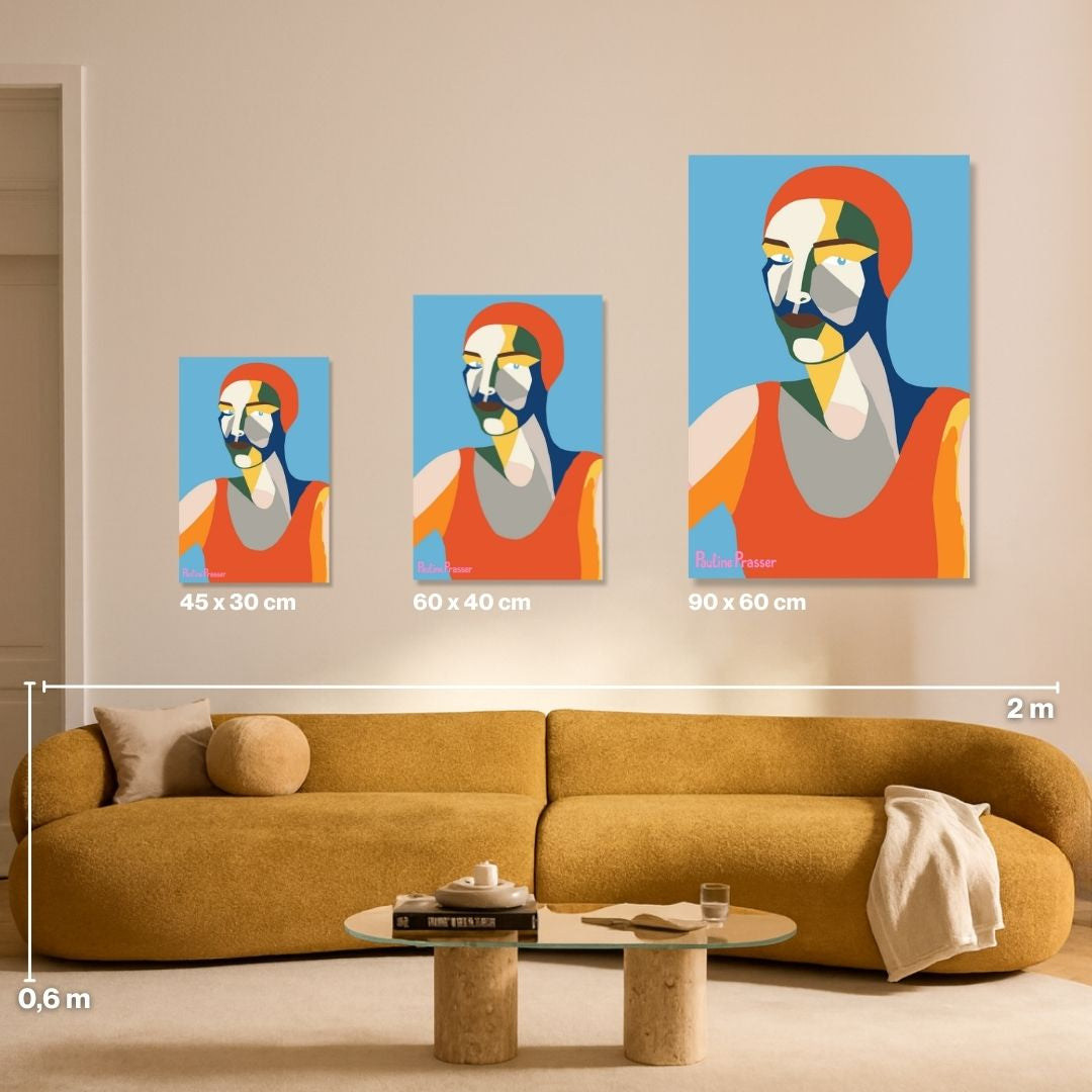 Abstract Swimmer - Malen nach Zahlen