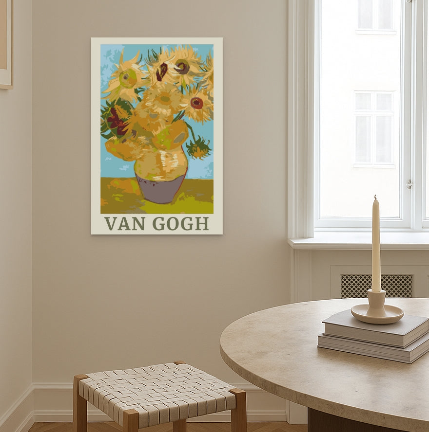 Van Gogh Sonnenblumen - Malen nach Zahlen