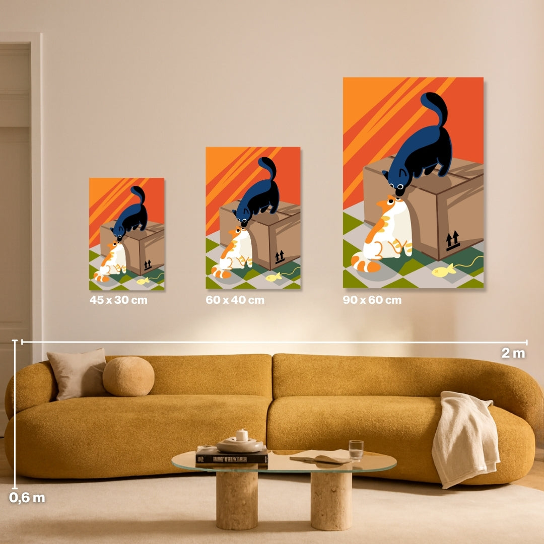 Malen nach Zahlen für Erwachsene-Boop!: Größenvergleich Leinwand 45x30, 60x40, 90x60 / Habitus DIY Malset 