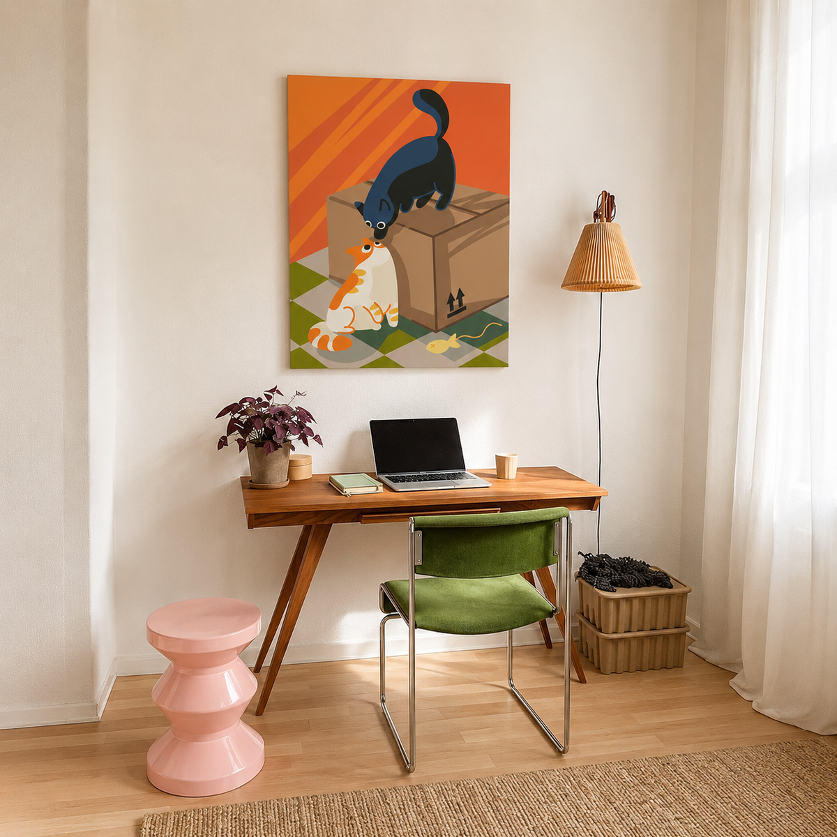 Malen nach Zahlen für Erwachsene-Boop! als Wandbild im Zimmer/ Fertiges Gemälde auf Leinwand von Habitus