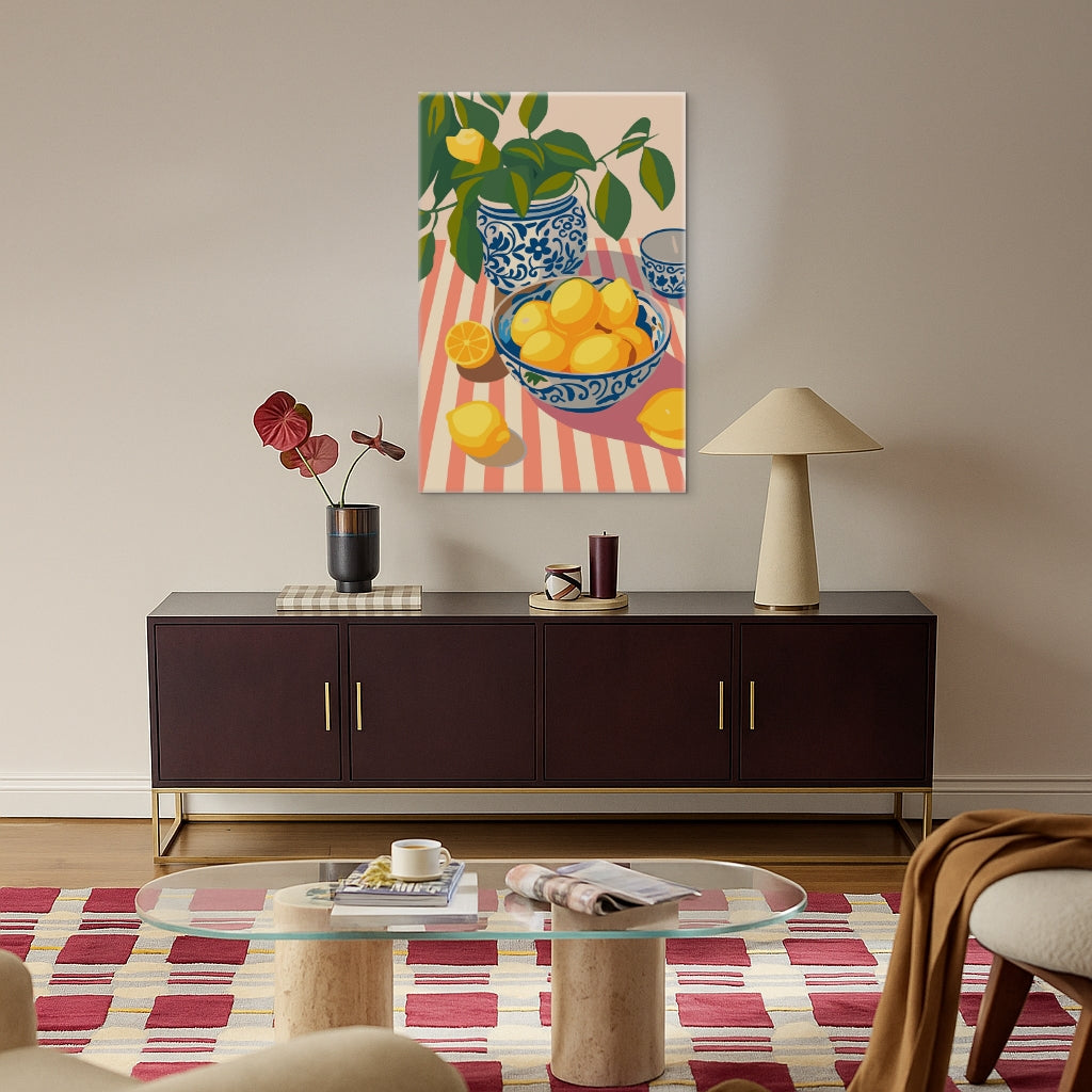 Striped Citrus Delight - Malen nach Zahlen