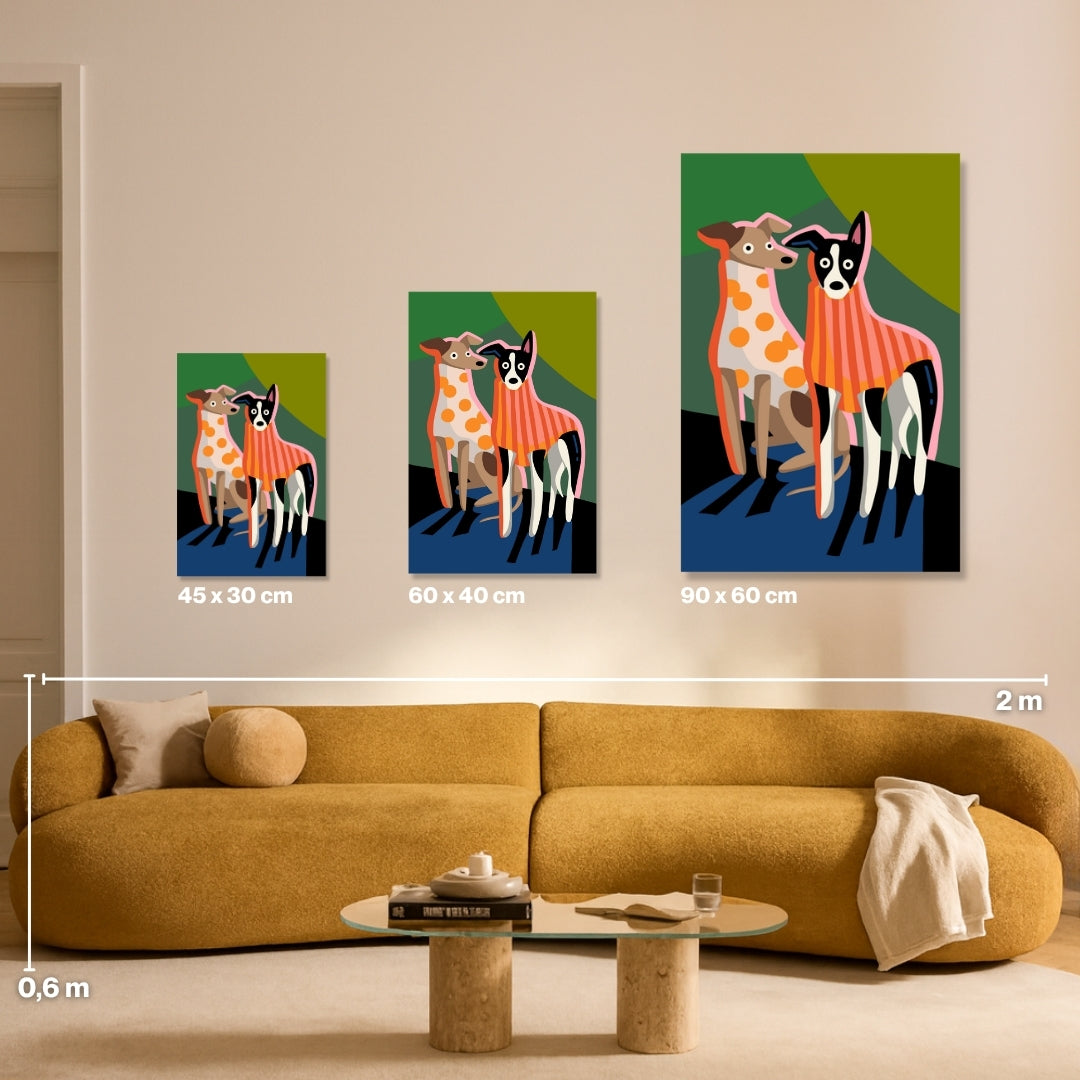 Double Trouble: Größenvergleich Leinwand 45x30, 60x40, 90x60/ Habitus DIY Malset