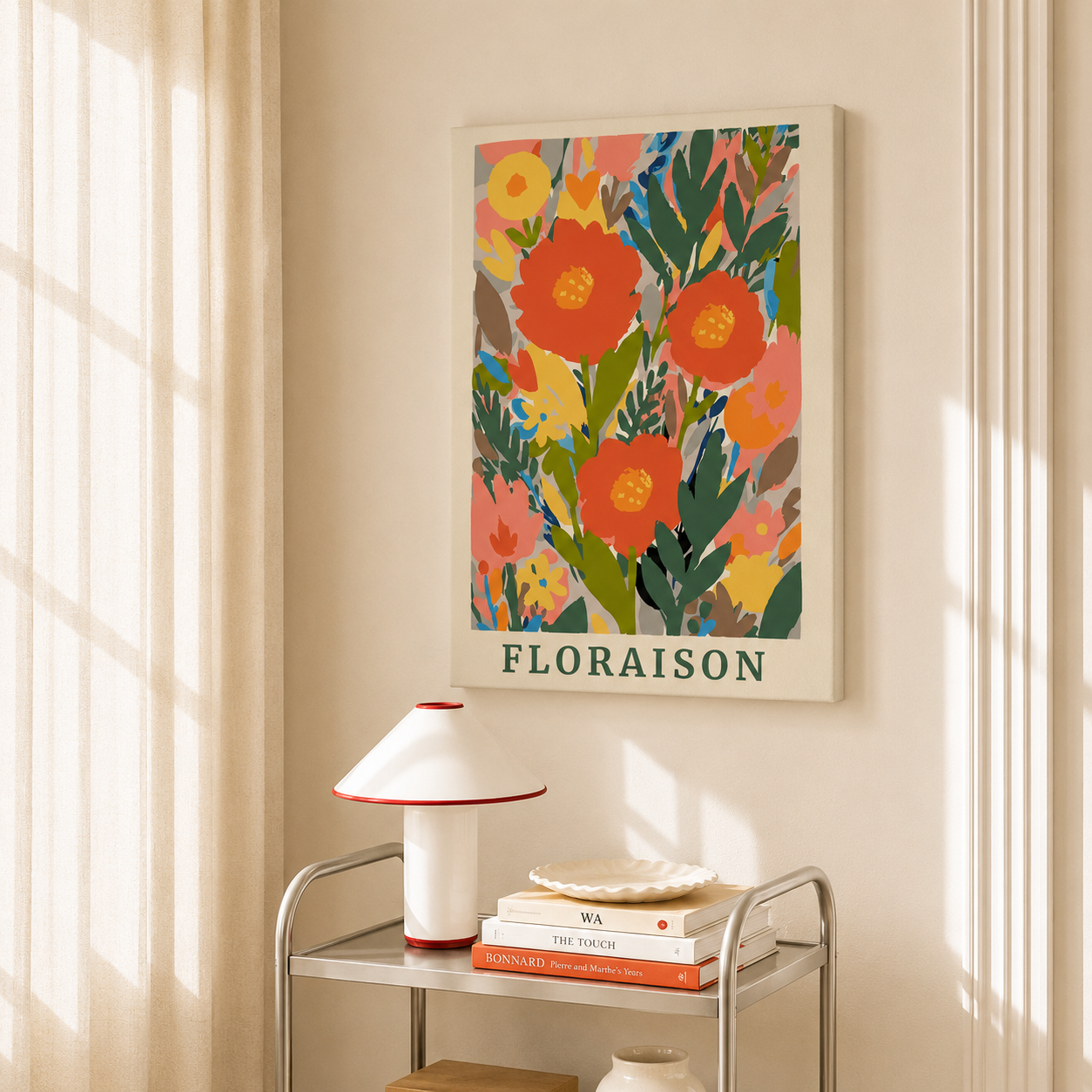 Floraison Malen nach Zahlen Erwachsene – Blumenmotiv als Wandgemälde, hochwertiges DIY Malset Herbstblüten