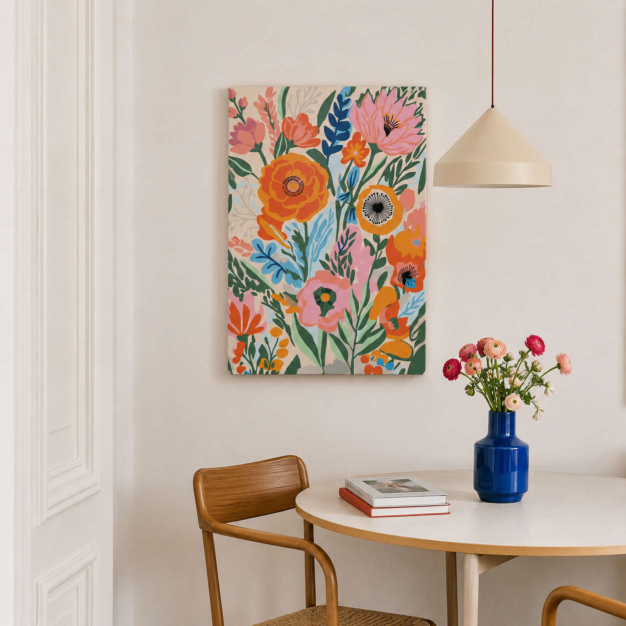 Floral Dream Malen nach Zahlen Erwachsene – Florales Traumgemälde als Wandbild im Esszimmer, hochwertiges DIY Malset