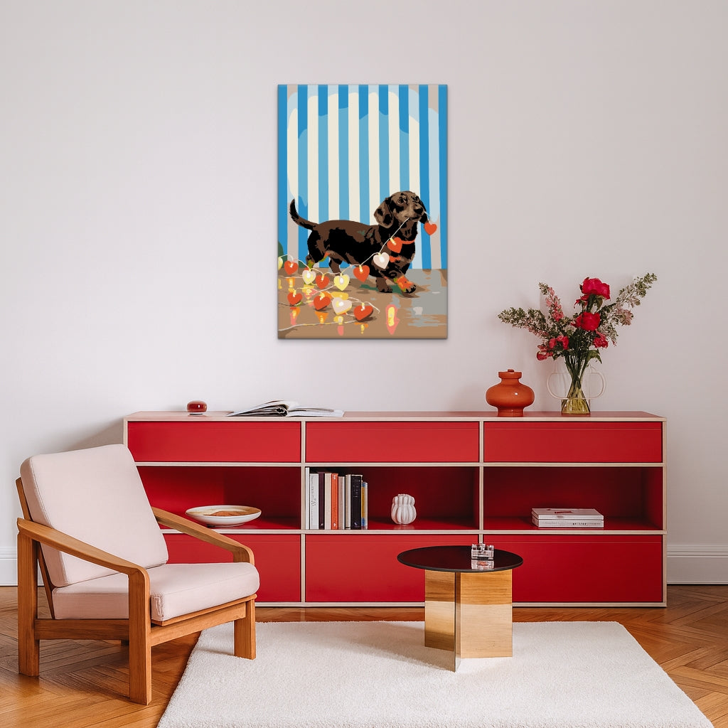 Herzensdackel - Malen nach Zahlen