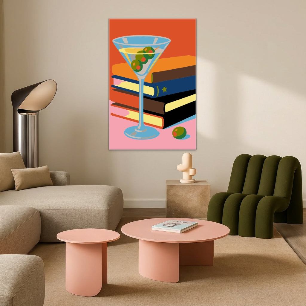Books & Martini  - Malen nach Zahlen