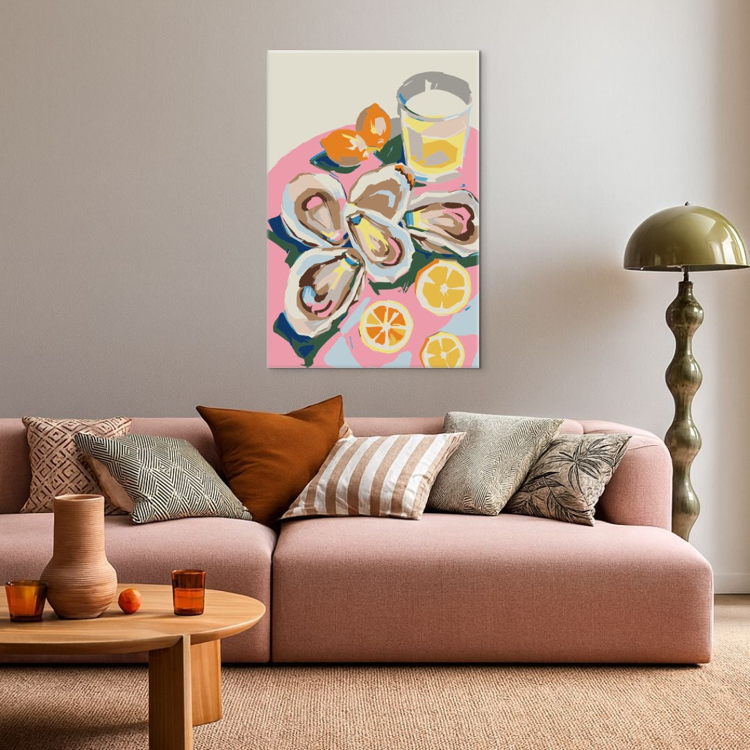 Austern & Zitronen Pastel - Malen nach Zahlen