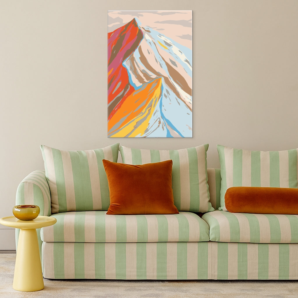 Sunset Mountains - Malen nach Zahlen