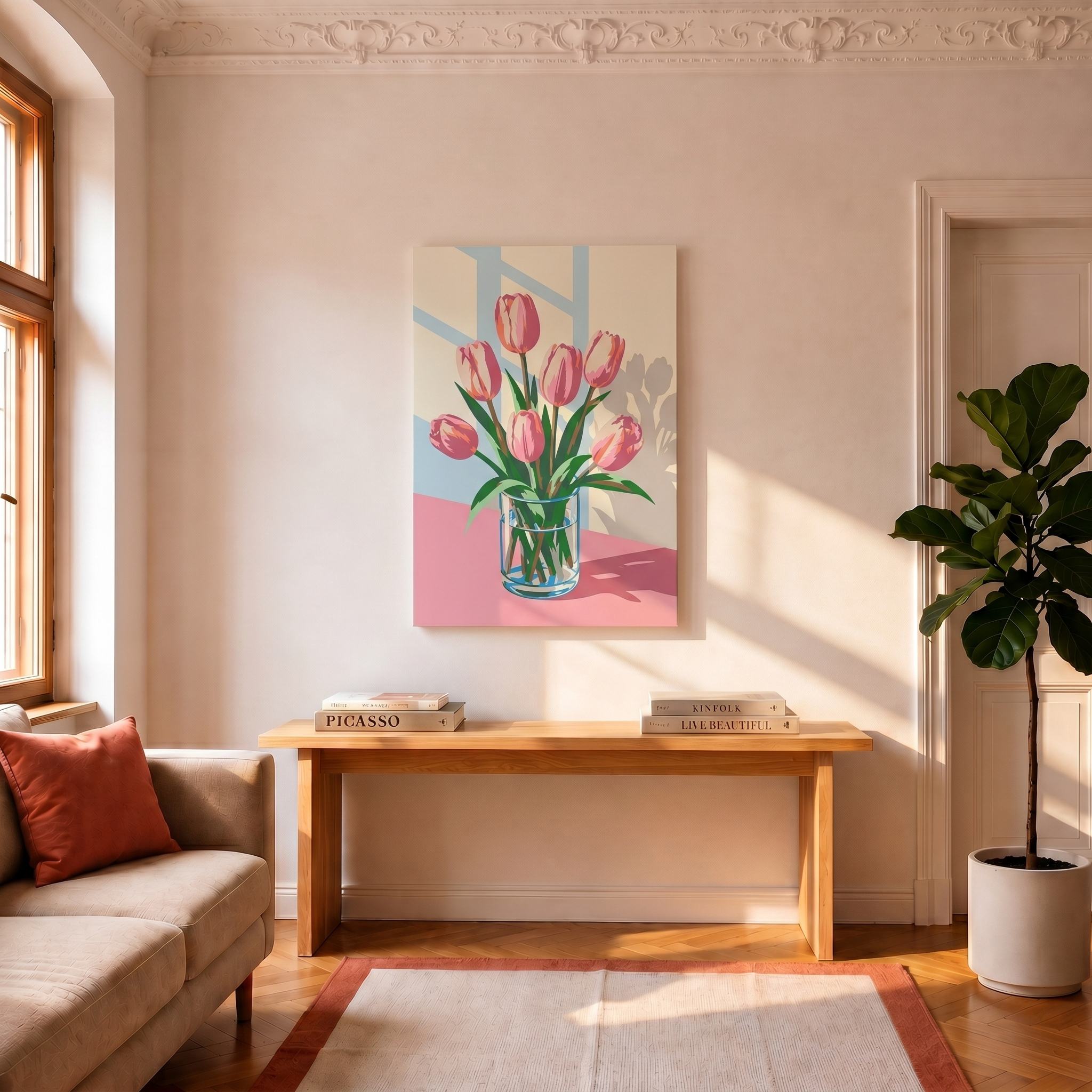 Blush Tulips - Malen nach Zahlen