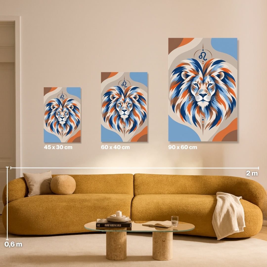 Malen nach Zahlen für Erwachsene-Löwe: Größenvergleich Leinwand 45x30, 60x40, 90x60 /Habitus DIY Malset