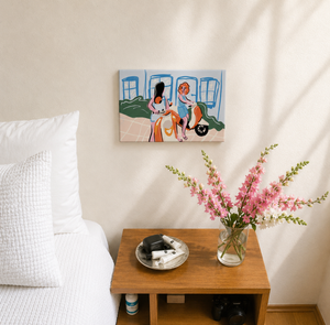 Lost in Italy Mini Malen nach Zahlen als Wandbild im Schlafzimmer – Vespa Italien Motiv, DIY Malset Habitus