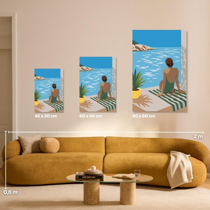 Malen nach Zahlen Salt and Silence Groessen Vergleich Leinwand 45x30 60x40 90x60 cm - habitus studio