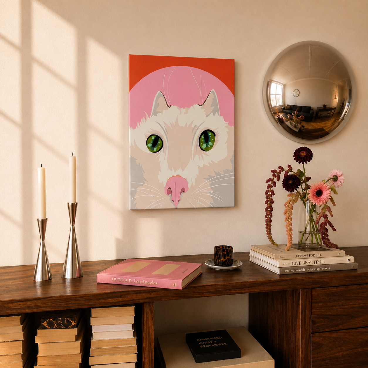 Malen nach Zahlen Erwachsene The Audacity Katze Motiv als Wandbild im Wohnzimmer - habitus studio DIY Malset