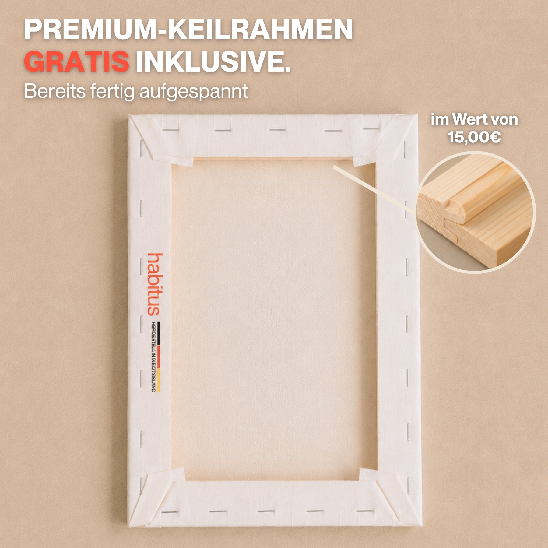 Mini Malen nach Zahlen für Erwachsene – Premium-Keilrahmen gratis inklusive, bereits fertig aufgespannt, im Wert von 15 Euro – Habitus