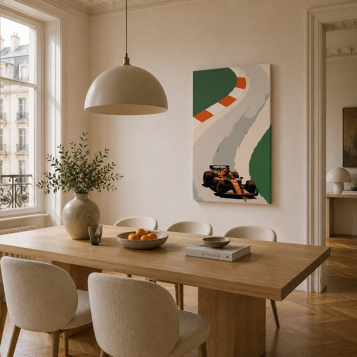 Malen nach Zahlen für Erwachsene – Race Curve Motiv als Wandbild im Wohnzimmer | Fertiges Gemälde auf Leinwand von Habitus