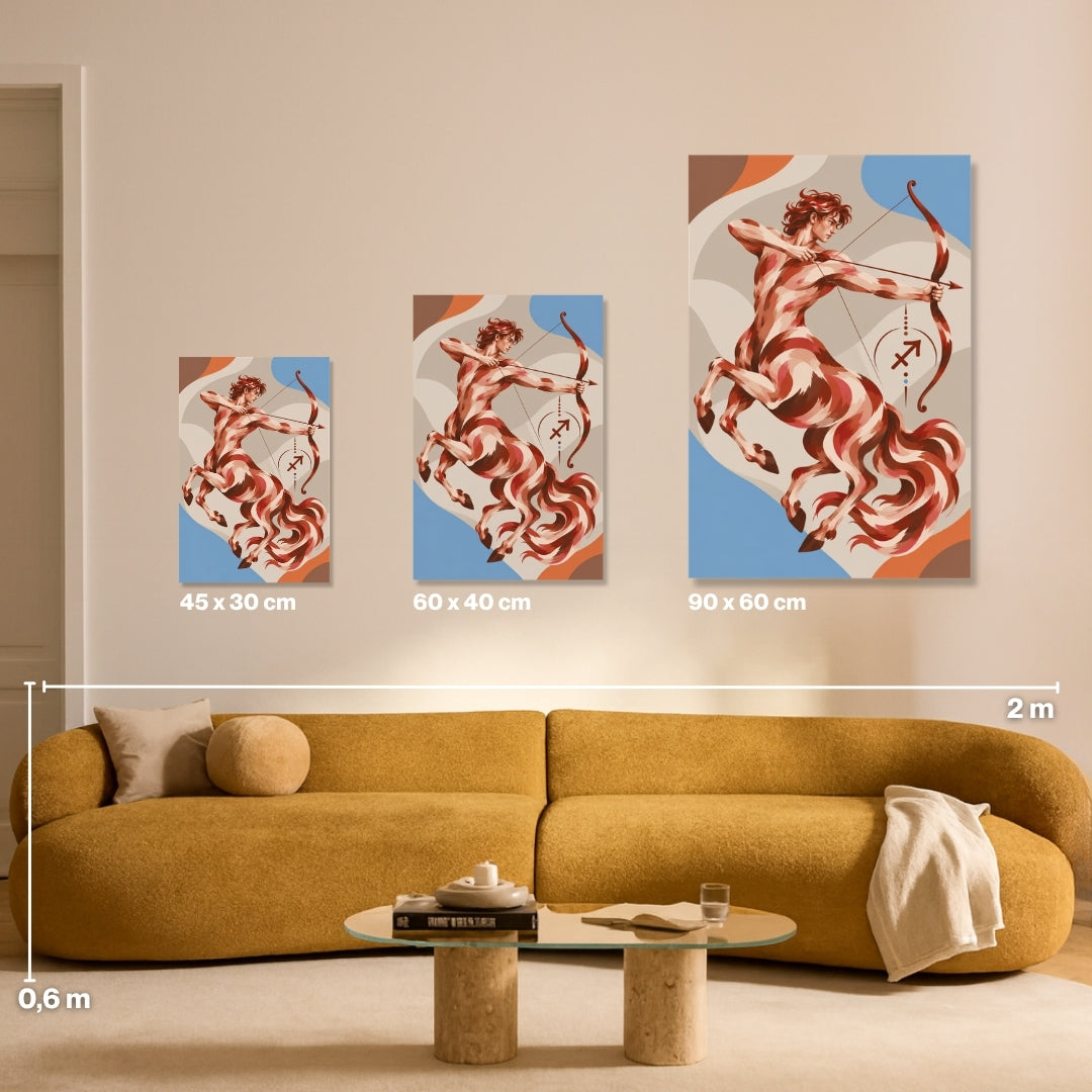 Malen nach Zahlen für Erwachsene-Schütze: Größenvergleich Leinwand 45x30, 60x40, 90x60 / Habitus DIY Malset