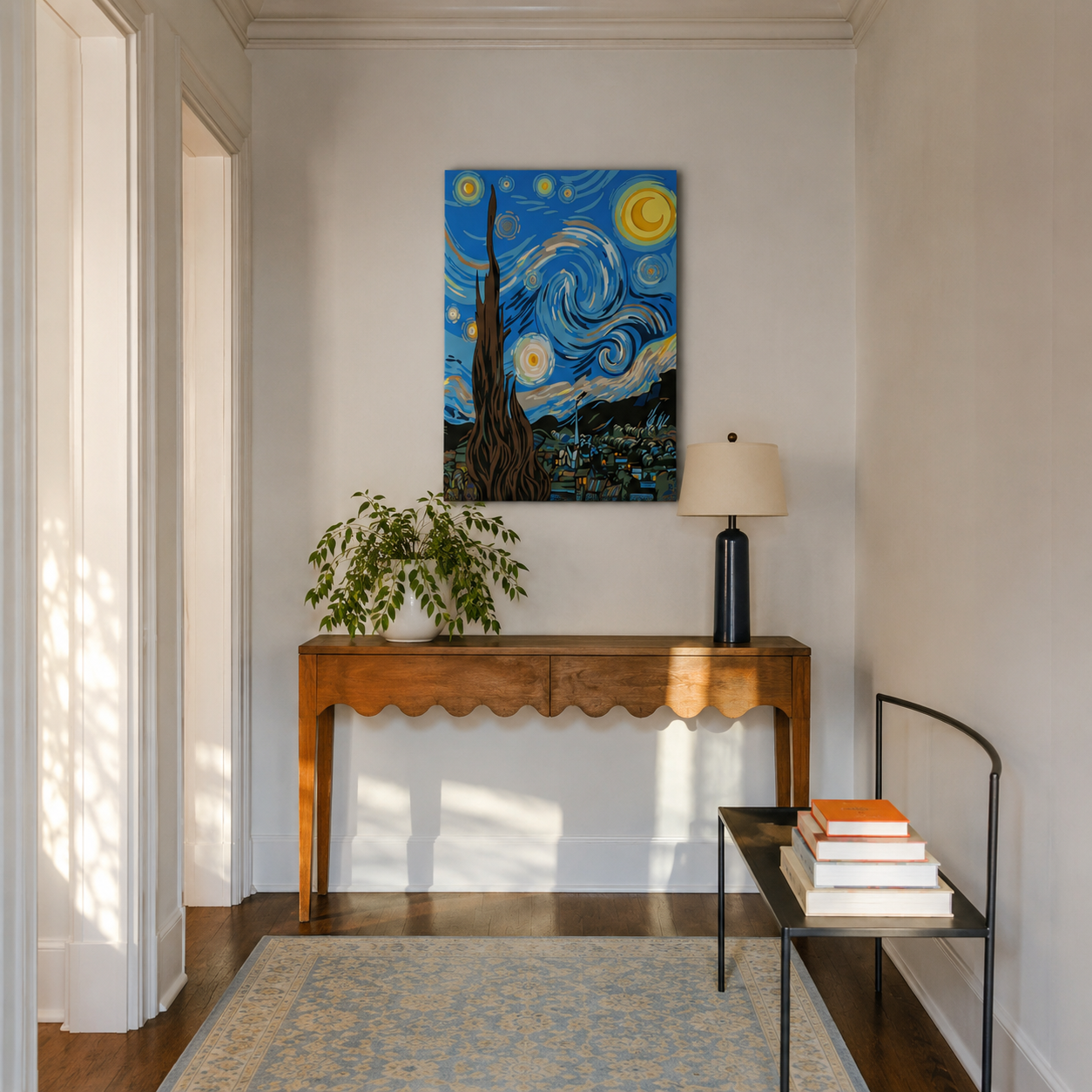Sternennacht Van Gogh Malen nach Zahlen Erwachsene – Sternennacht als Wandgemälde, hochwertiges DIY Malset Van Gogh