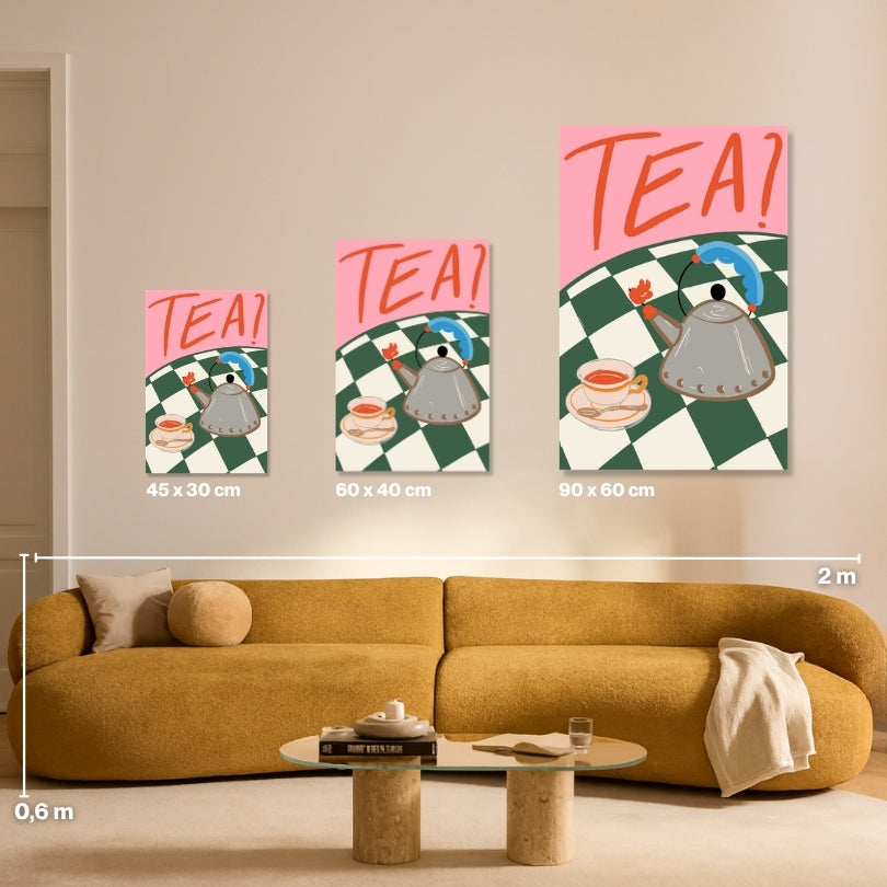 Malen nach Zahlen für Erwachsene – Tea: Größenvergleich Leinwand 45x30, 60x40, 90x60 cm | Habitus DIY Malset